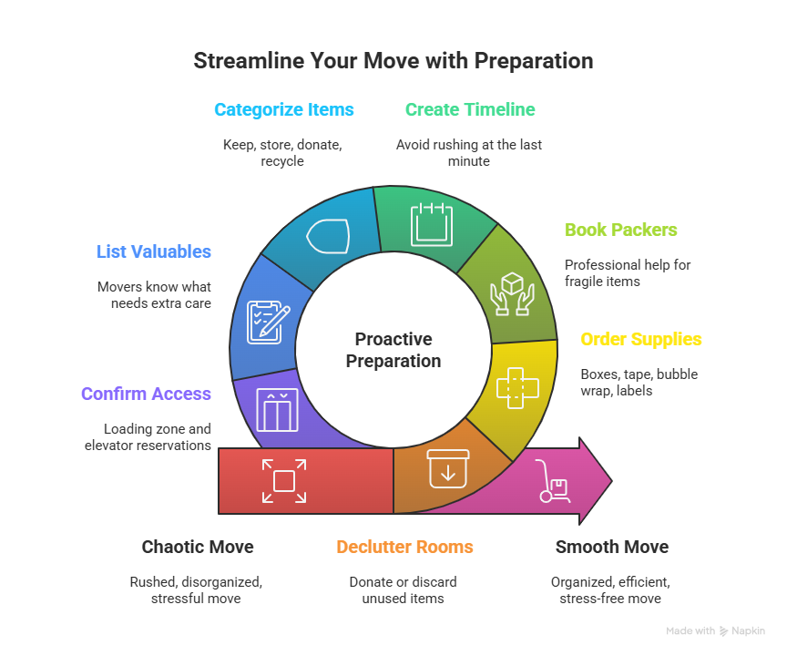 prepare for local movers in Durham