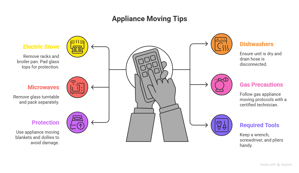how to prepare appliances for moving